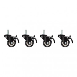 Lanberg | Castors with thread and brake for wall mounting cabinets, 4 pcs | AK-1601-B