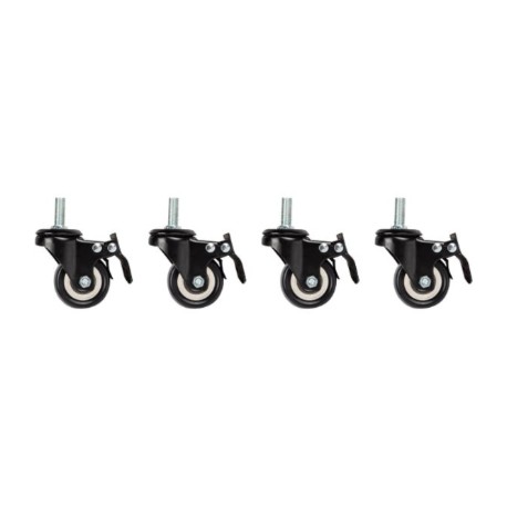 Lanberg | Castors with thread and brake for wall mounting cabinets, 4 pcs | AK-1601-B