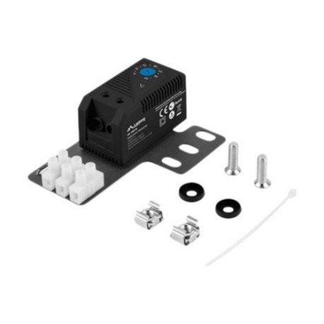 Lanberg Closed-loop thermostat 10A for rack cabinets with 19" ear and terminal block, black | Lanberg