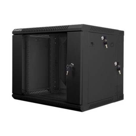 Lanberg | Rack cabinet 19" double-section wall-mount 9U/600x600 (flat pack) | WF02-6609-10B | Black