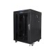 Lanberg | Rack cabinet 19" free-standing 15U/600x600 (flat pack) with glass door, LCD | FF01-6615-12BL | Black