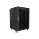 Lanberg | Rack cabinet 19" free-standing 15U/600x600 (flat pack) with glass door, LCD | FF01-6615-12BL | Black