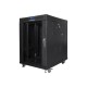 Lanberg | Rack cabinet 19" free-standing 15U/600x800 (flat pack) with glass door, LCD | FF01-6815-12BL | Black