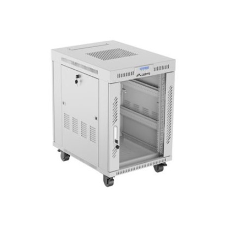 Lanberg | Rack cabinet 19" free-standing 15U/600x800 (flat pack) with glass door, LCD | FF01-6815-12SL | Grey