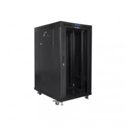 Lanberg | Rack cabinet 19" free-standing 22U/800x1000 (flat pack) with glass door | FF01-8022-12BL | Black
