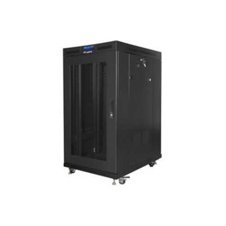 Lanberg | Rack cabinet 19" free-standing 22U/800x1000 (flat pack) with mesh door | FF01-8022-23BL | Black