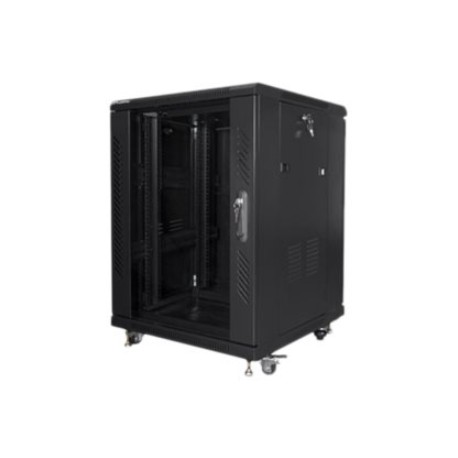Lanberg | Rack cabinet 19" free-standing 15U/600x600 (flat pack) | FF01-6615-12B | Black