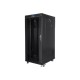 Lanberg | Rack cabinet 19" free-standing 27U/600x800 (flat pack) with glass door, LCD | FF01-6827-12BL | Black