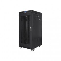Lanberg | Rack cabinet 19" free-standing 27U/600x800 (flat pack) with mesh door, LCD | FF01-6827-23BL | Black