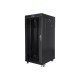 Lanberg | Rack cabinet 19" free-standing 27U/800x1000 (flat pack) with glass door, LCD | FF01-8027-12BL | Black