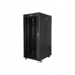 Lanberg | Rack cabinet 19" free-standing 27U/800x1000 (flat pack) with glass door, LCD | FF01-8027-12BL | Black