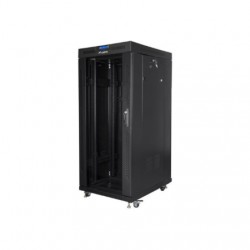 Lanberg | Rack cabinet 19" free-standing 27U/800x1200 (flat pack) with glass door, LCD | FF01-8227-12BL | Black