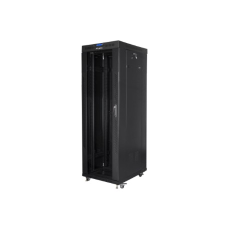 Lanberg | Rack cabinet 19" free-standing 37U/600x800 (flat pack) with glass door, LCD | FF01-6837-12BL | Black