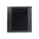 Lanberg | Rack cabinet 19" wall-mount 12U/600x450 (flat pack) with glass door | WF01-6412-10B | Black