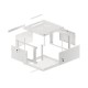 Lanberg | Rack cabinet 19" wall-mount 12U/600x450 for self-assembly with metal door (flat pack) | WF01-6412-00S | Grey