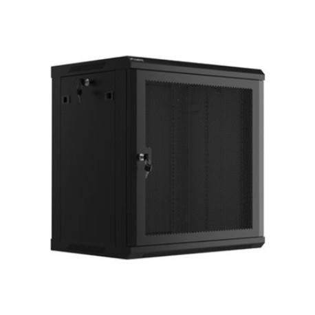 Lanberg | Rack cabinet 19" wall-mount 12U/600x450 with perforated door (flat pack) | WF01-6412-23B | Black