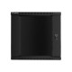 Lanberg | Rack cabinet 19" wall-mount 12U/600x600 (flat pack) with glass door | WF01-6612-10B | Black