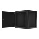 Lanberg | Rack cabinet 19" wall-mount 12U/600x600 for self-assembly with metal door (flat pack) | WF01-6612-00B | Black