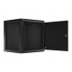 Lanberg | Rack cabinet 19" wall-mount 12U/600x600 for self-assembly with metal door (flat pack) | WF01-6612-00B | Black