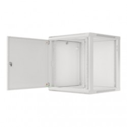 Lanberg | Rack cabinet 19" wall-mount 12U/600x600 for self-assembly with metal door (flat pack) | WF01-6612-00S | Grey
