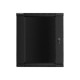 Lanberg | Rack cabinet 19" wall-mount 15U/600x600 (flat pack) with glass door | WF01-6615-10B | Black