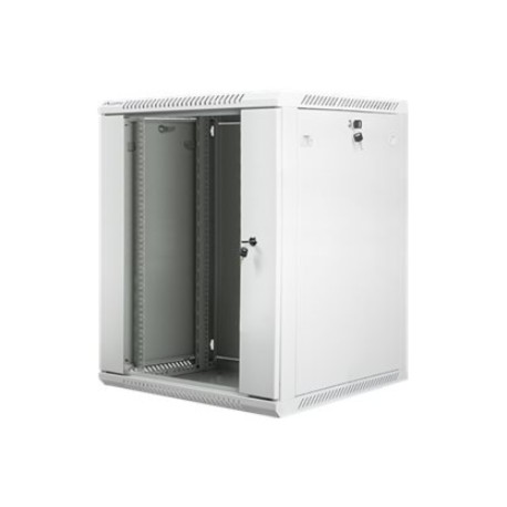 Lanberg | Rack cabinet 19" wall-mount 15U/600x600 (flat pack) with glass door | WF01-6615-10S | Grey
