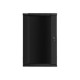 Lanberg | Rack cabinet 19" wall-mount 22U/600x450 (flat pack) with glass door | WF01-6422-10B | Black