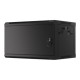 Lanberg | Rack cabinet 19" wall-mount 6U/600x450 for self-assembly with metal door (flat pack) | WF01-6406-00B | Black