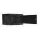 Lanberg | Rack cabinet 19" wall-mount 6U/600x450 for self-assembly with metal door (flat pack) | WF01-6406-00B | Black
