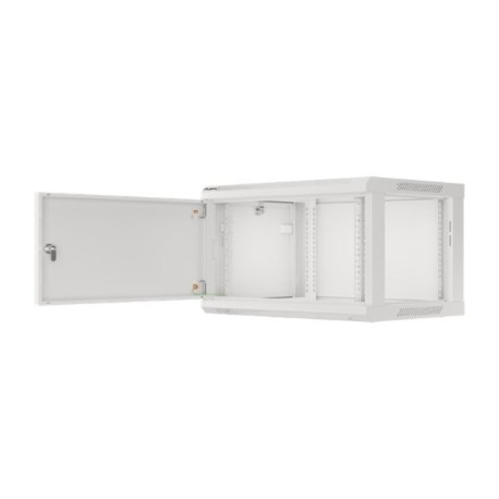 Lanberg | Rack cabinet 19" wall-mount 6U/600x450 for self-assembly with metal door (flat pack) | WF01-6406-00S | Grey