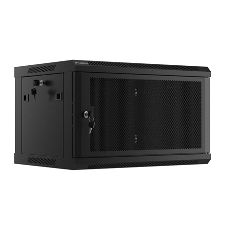 Lanberg | Rack cabinet 19" wall-mount 6U/600x450 with perforated door (flat pack) | WF01-6406-23B | Black