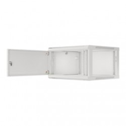 Lanberg | Rack cabinet 19" wall-mount 6U/600x600 for self-assembly with metal door (flat pack) | WF01-6606-00S | Grey