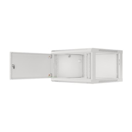 Lanberg | Rack cabinet 19" wall-mount 6U/600x600 for self-assembly with metal door (flat pack) | WF01-6606-00S | Grey