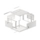 Lanberg | Rack cabinet 19" wall-mount 6U/600x600 for self-assembly with metal door (flat pack) | WF01-6606-00S | Grey