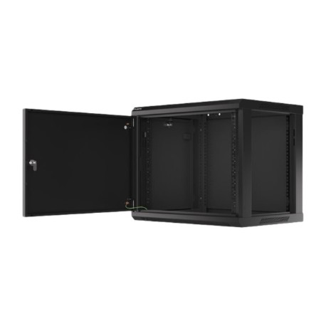 Lanberg | Rack cabinet 19" wall-mount 9U/600x450 for self-assembly with metal door (flat pack) | WF01-6409-00B | Black