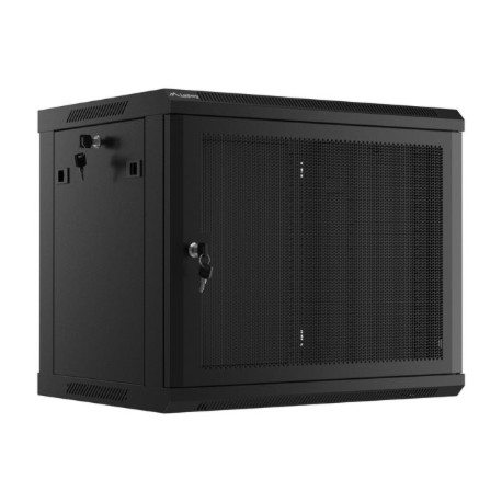 Lanberg | Rack cabinet 19" wall-mount 9U/600x450 with perforated door (flat pack) | WF01-6409-23B | Black
