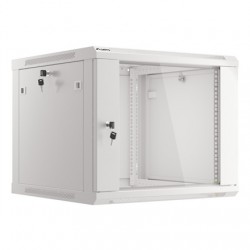 Lanberg | Rack cabinet 19" wall-mount 9U/600x600 (flat pack) with glass door | WF01-6609-10S | Grey
