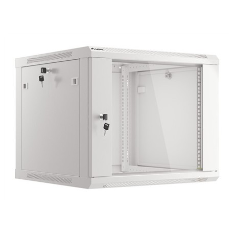 Lanberg | Rack cabinet 19" wall-mount 9U/600x600 (flat pack) with glass door | WF01-6609-10S | Grey
