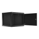 Lanberg | Rack cabinet 19" wall-mount 9U/600x600 (flat pack) for self-assembly with metal door | WF01-6609-00B | Black