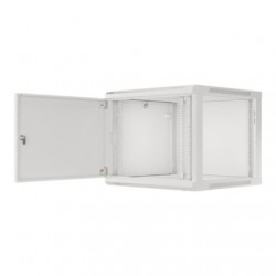 Lanberg | Rack cabinet 19" wall-mount 9U/600x600 (flat pack) for self-assembly with metal door | WF01-6609-00S | Grey