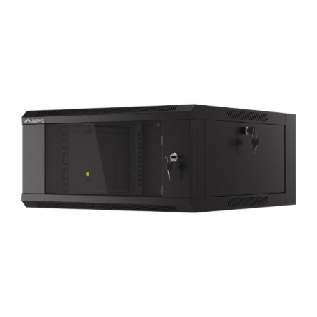 Lanberg | Rack cabinet 19" wall-mounted 4U 600 fast assembly (flat pack) | WFFA-5604-10B | Black
