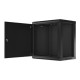 Lanberg | Rack cabinet 19" wall-mount 12U/600x450 for self-assembly with metal door (flat pack) | WF01-6412-00B | Black