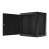 Lanberg | Rack cabinet 19" wall-mount 12U/600x450 for self-assembly with metal door (flat pack) | WF01-6412-00B | Black