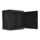Lanberg | Rack cabinet 19" wall-mount 12U/600x450 for self-assembly with metal door (flat pack) | WF01-6412-00B | Black