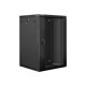 Lanberg | Rack cabinet 19" wall-mount 18U/600x600 (flat pack) with glass door | WF01-6618-10B | Black