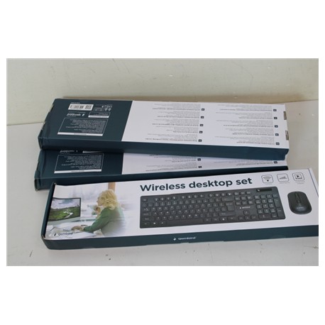 SALE OUT. Gembird KBS-WCH-03 Wireless desktop set, black, US-layout | Gembird Wireless desktop set | KBS-WCH-03 | Black | Keyboa