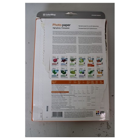 SALE OUT. ColorWay High Glossy Photo Paper, A4, 200g/m, 100 sheets | ColorWay 200 g/m² | A4 | High Glossy Photo Paper | DAMAGED 