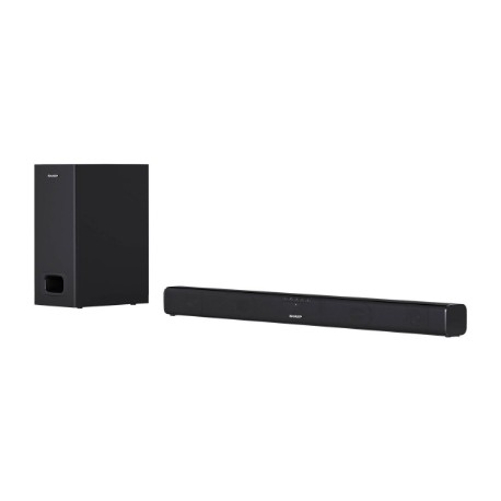 Sharp | HT-SBW110 2.1 Slim Soundbar | Black | No | AUX in | Bluetooth | Wireless connection