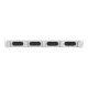 Lanberg 19" Cable Management Brush Panel 5 Rings Type B 1U | AK-1203-S | Grey