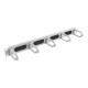 Lanberg 19" Cable Management Brush Panel 5 Rings Type B 1U | AK-1203-S | Grey